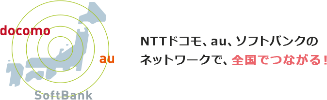 3大キャリアから選べます！イメージ画像