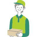 SIMカード・端末をお届けするイラスト