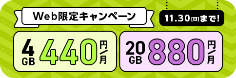 Web限定キャンペーンでおトク！詳しくはクリック！