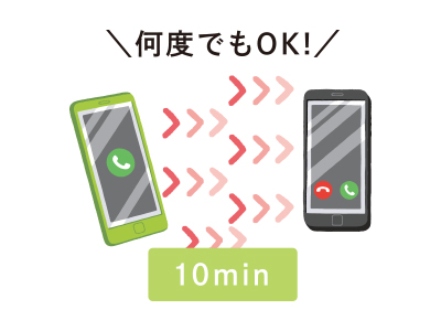 何度でもかけ放題!