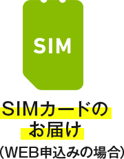 SIMカードのお届け（WEB申込みの場合）