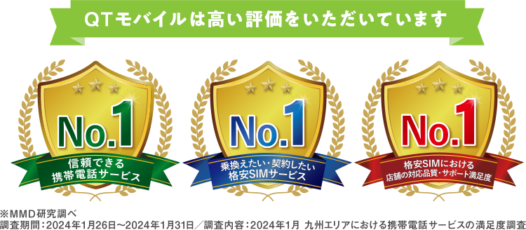お客さま満足度調査三冠受賞